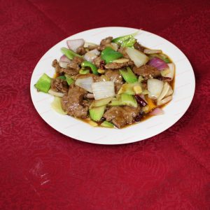 F~2. Beef stir-fry green pepper <br> 青椒牛肉