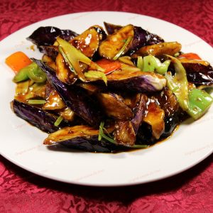 J~5. Eggplant with Garlic Sauce<br>鱼香茄子