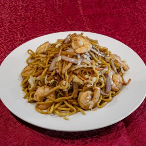 L-2. Shrimp Lo Mein <br>  虾捞面