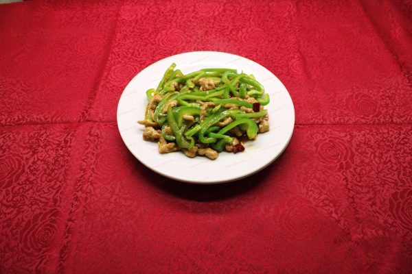 H~12. Fried Pork with green Popper <br> 青椒炒肉