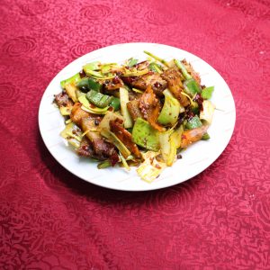 H~13. Twice-cooked pork <BR> 回锅肉